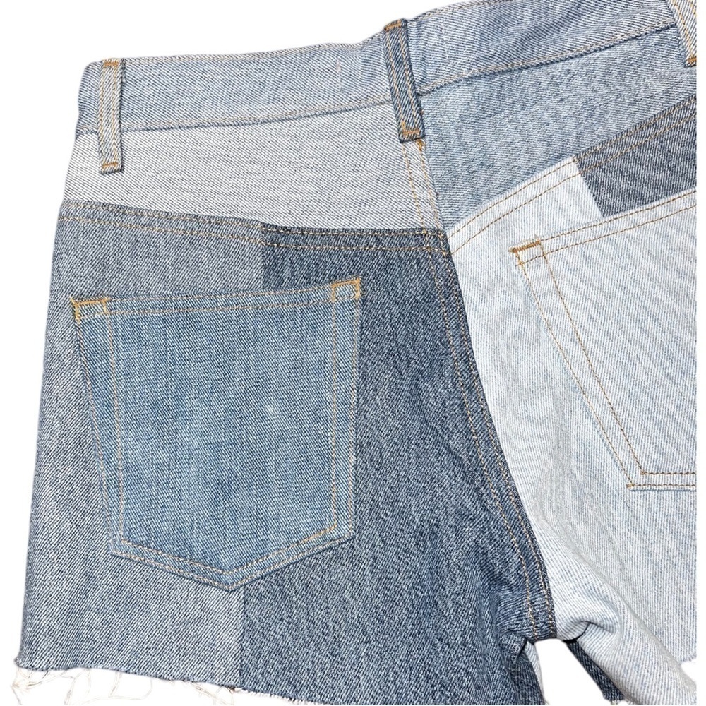 NWOT ▶️ EB Denim ◀️ Patchwork Jean Shorts - size 26 - Picture 4 of 13
